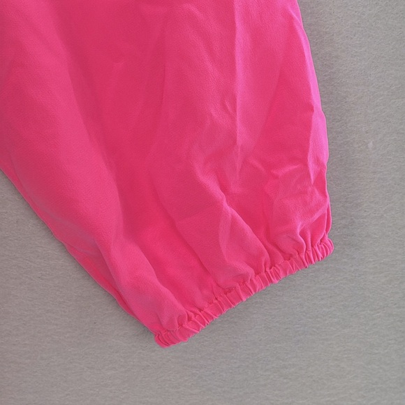Lilly Pulitzer - women’s 100% silk Cold Shoulder long sleeve blouse pink top M - Picture 8 of 10